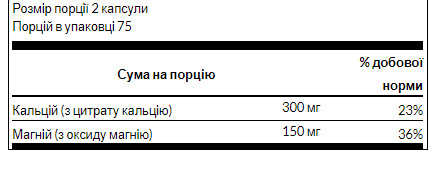 Капсули Calcium Citrate Plus Magnesium - 150caps 100-39-7183900-20