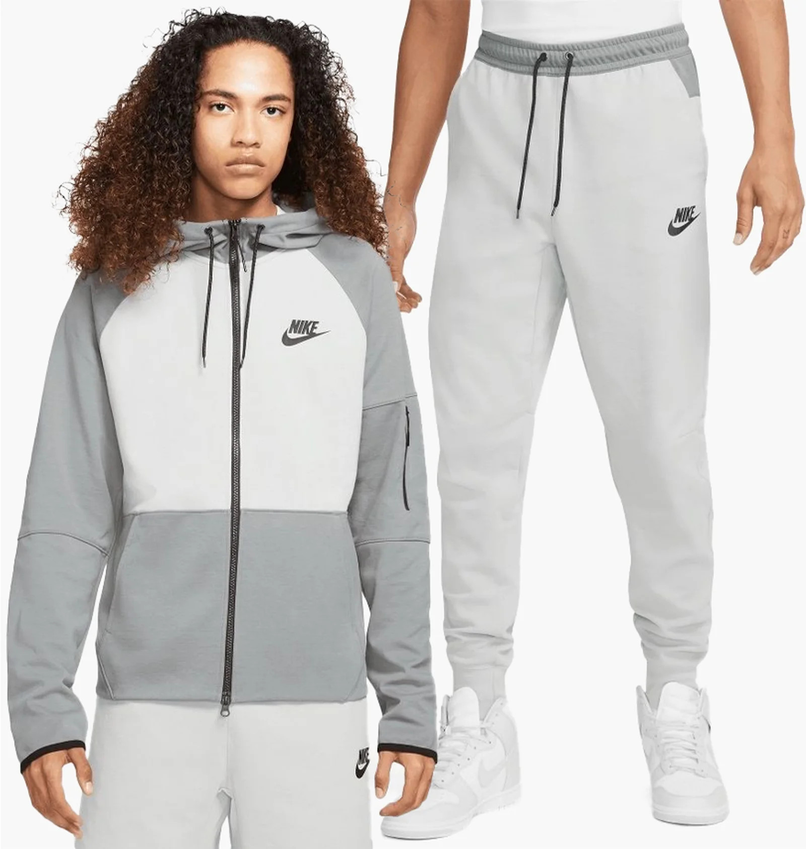 Костюм спортивний ч NIKE SPORTSWEAR FULL ZIP GREY DD5284-077_DD5293-077