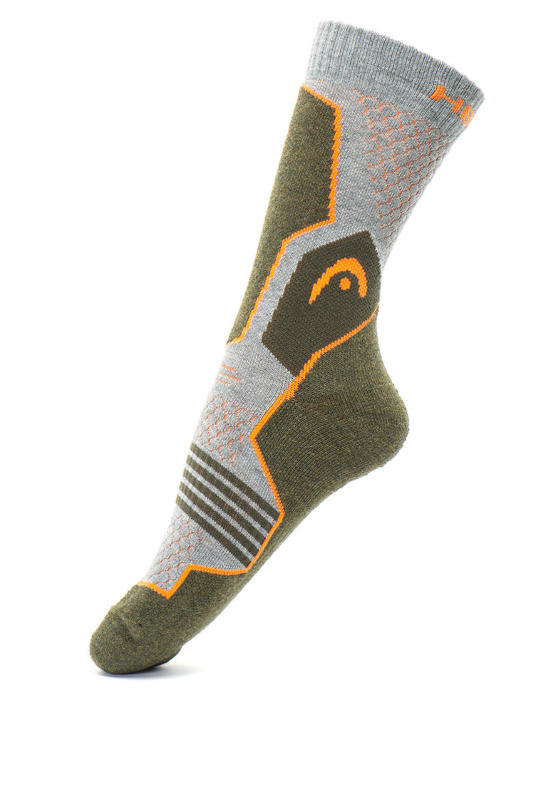 Шкарпетки Head HIKING CREW 2PPK UNISEX сірий, зелений Уні 35-38 781001001-159