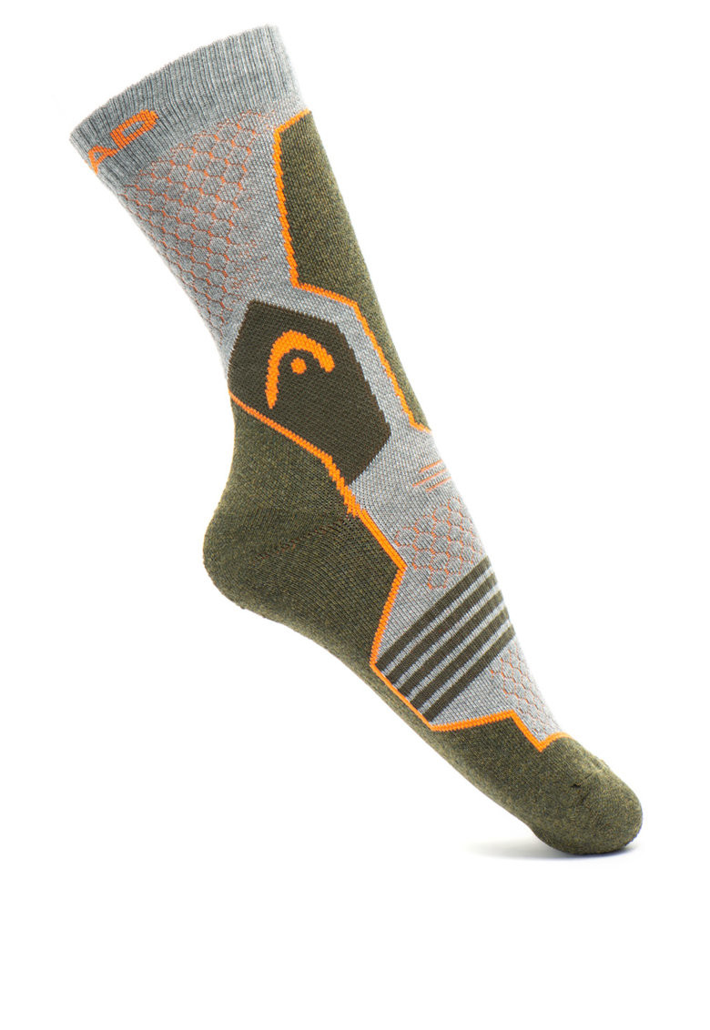 Шкарпетки Head HIKING CREW 2PPK UNISEX сірий, зелений Уні 35-38 781001001-159
