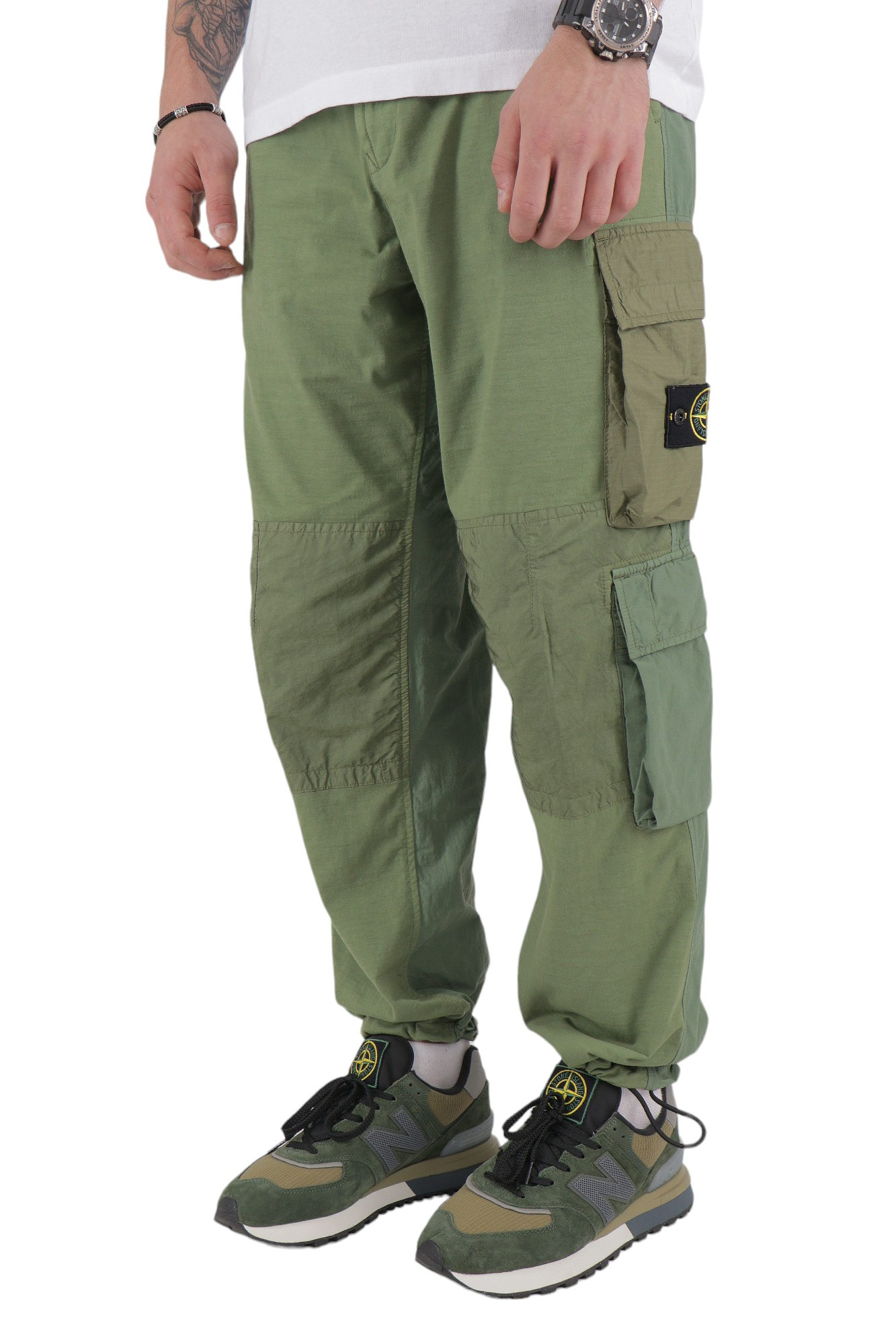 Штани Stone Island Loose Cargo Pants Dark Green 781532032 V0055