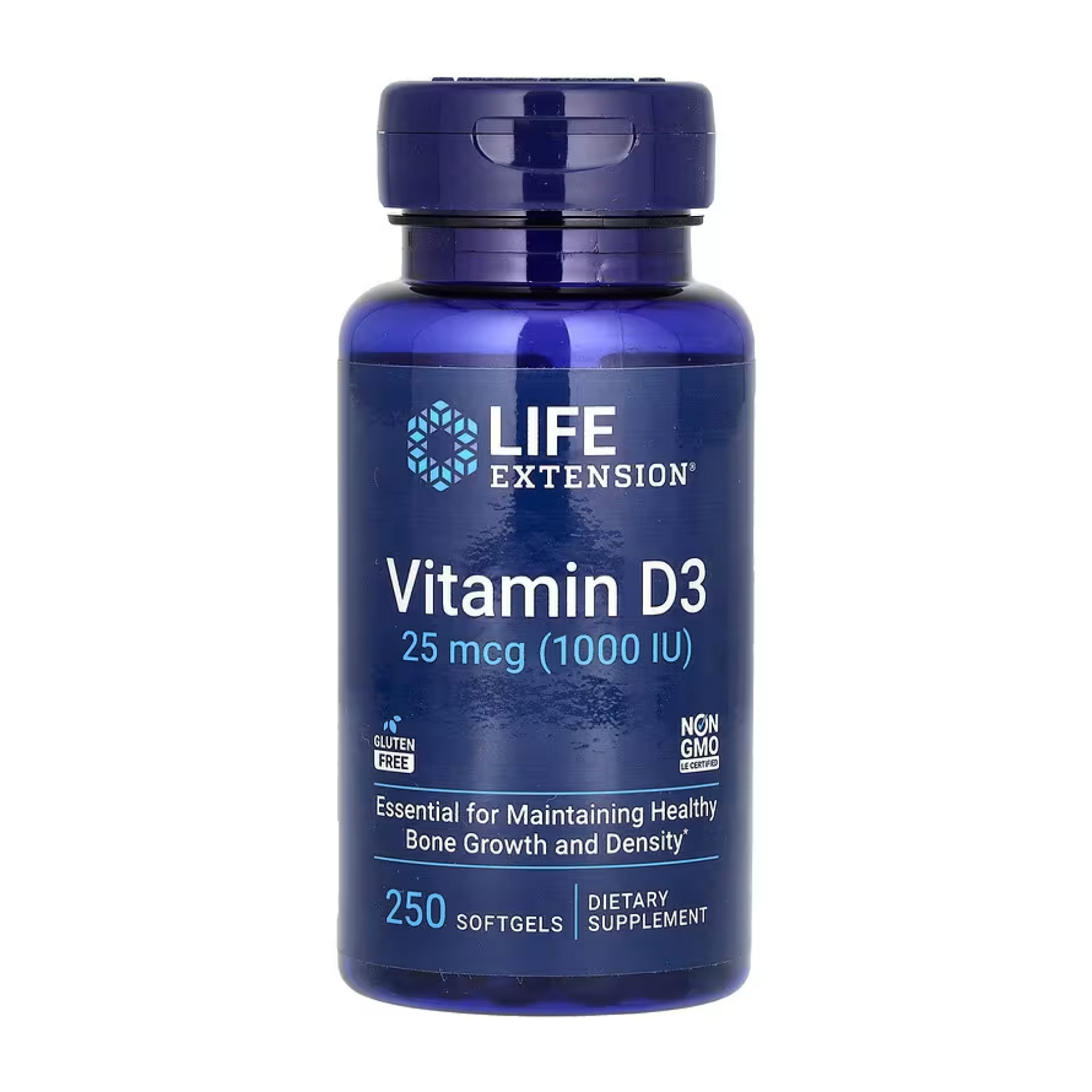 Софт гелеві капсули Life Extension Vitamin D3 25 mcg (1000 IU) - 250 softgels 2023-10-5143