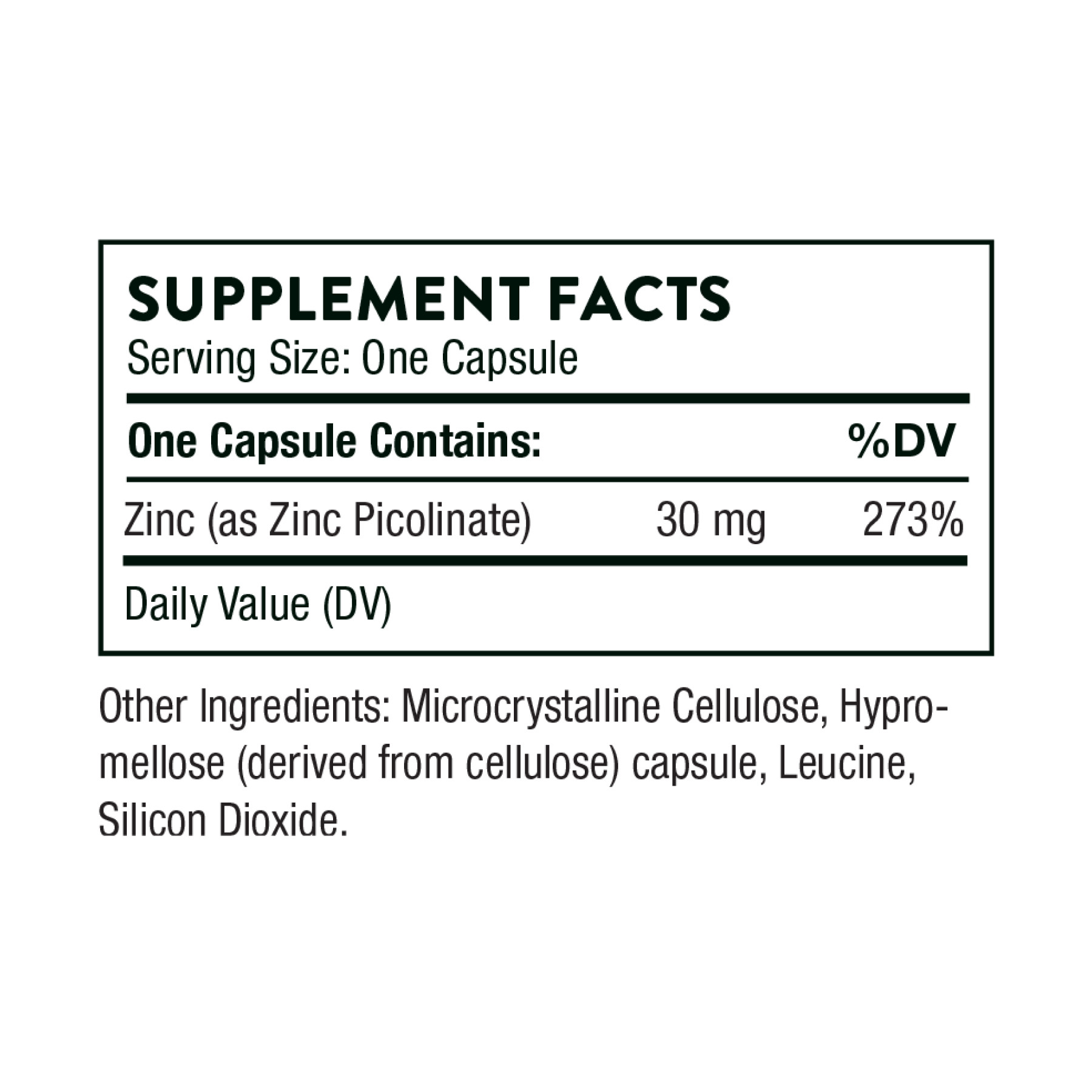 Капсули Thorne Zinc Picolinate 30 mg - 60 caps 2023-10-3063