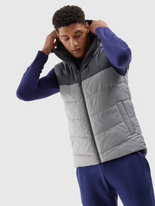 Безрукавка synthetic-fill down vest 4FWSS24TVJAM100-27S 4F M Сірий 4FWSS24TVJAM100-27S