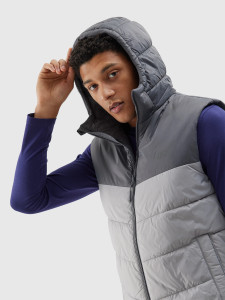 Безрукавка synthetic-fill down vest 4FWSS24TVJAM100-27S 4F M Сірий 4FWSS24TVJAM100-27S