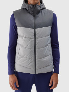 Безрукавка synthetic-fill down vest 4FWSS24TVJAM100-27S 4F M Сірий 4FWSS24TVJAM100-27S