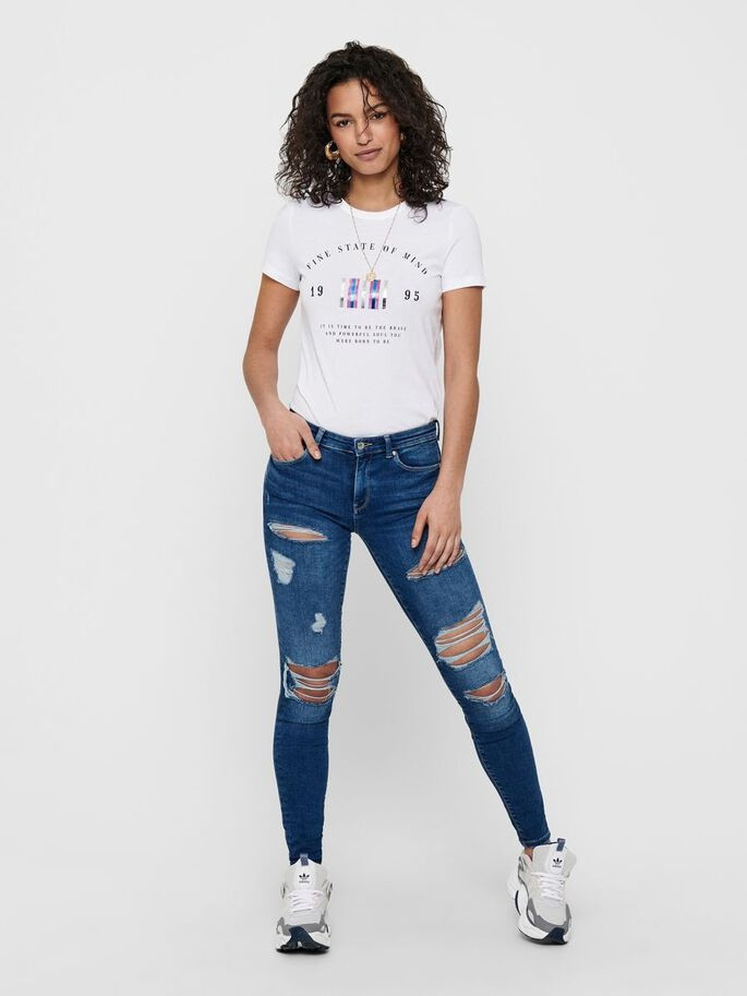 Футболка ONLKITA LIFE REG S/S STATEMENT TOP JRS 15225849 Bright White ONLY L Білий 15225849BrightWhite
