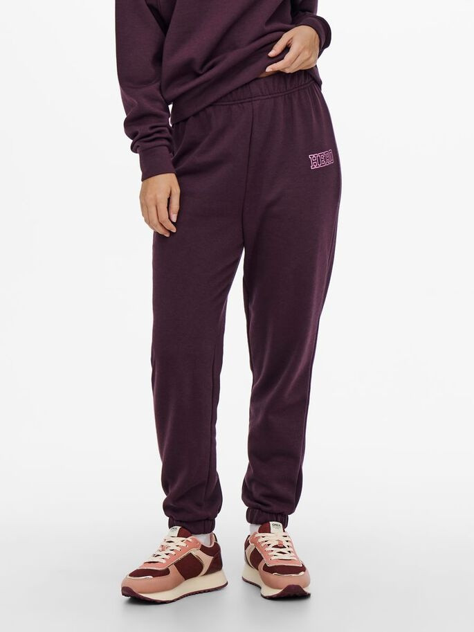 Штани ONLLULA PANT SWT 15244347-Winetasting-Print:HERO ONLY XL Бордовий 15244347-Winetasting-Prin