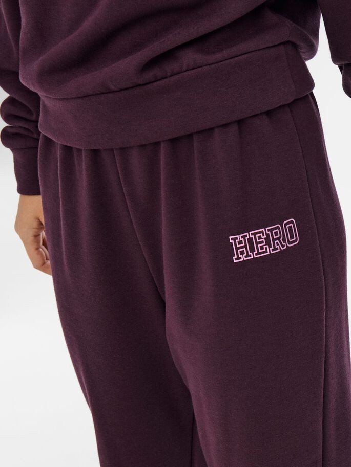 Штани ONLLULA PANT SWT 15244347-Winetasting-Print:HERO ONLY XL Бордовий 15244347-Winetasting-Prin