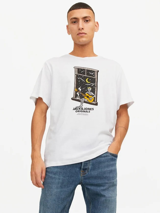 Футболка Jack & Jones JORAFTERLIFE TEE SS CREW NECK SN 12241950-BrightWhite