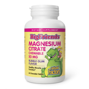 Таблетки Natural Factors Magnesium Citrate 50mg - 60 tabs Bubble Gum 2023-10-3822