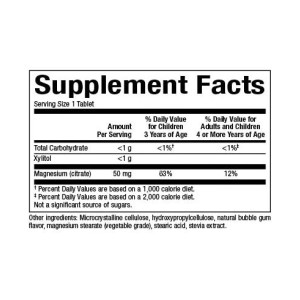 Таблетки Natural Factors Magnesium Citrate 50mg - 60 tabs Bubble Gum 2023-10-3822