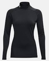 Лонгслів UA HG Armour Comp Mock LS чорний Чол 1369606-001