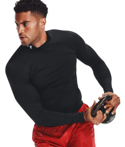 Лонгслів UA HG Armour Comp Mock LS чорний Чол 1369606-001