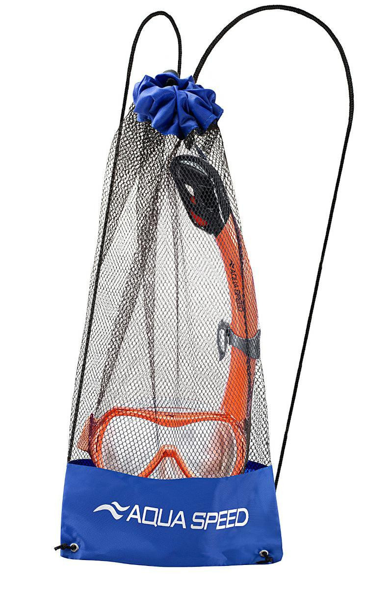 Набір маска і трубка Aqua Speed ALIZE FS + SAMOS 61090 помаранчевий Уні OSFM 621-75