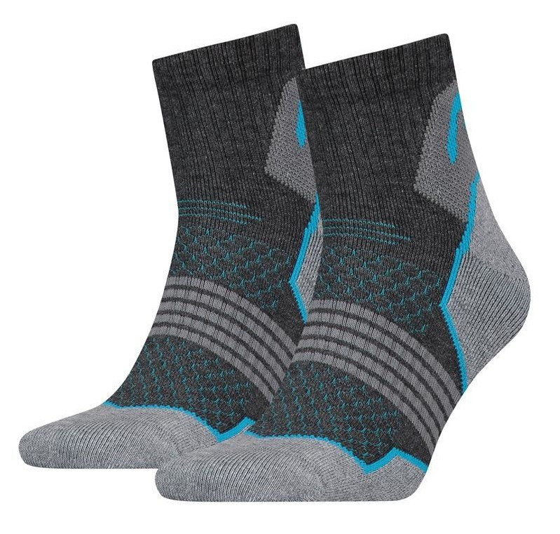 Шкарпетки Head HIKING QUARTER 2P UNISEX сірий, синій Уні 35-38 701219909-004