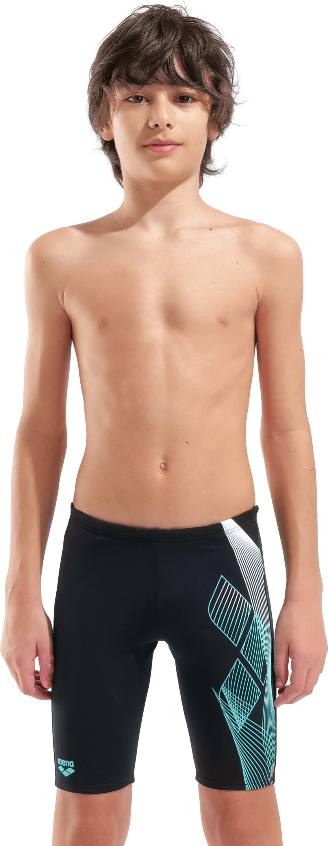 Шорти для плавання для хлопчиків Arena SEA WATER SWIM JAMMER чорний, бірюзовий Діт 140 см 008995-508