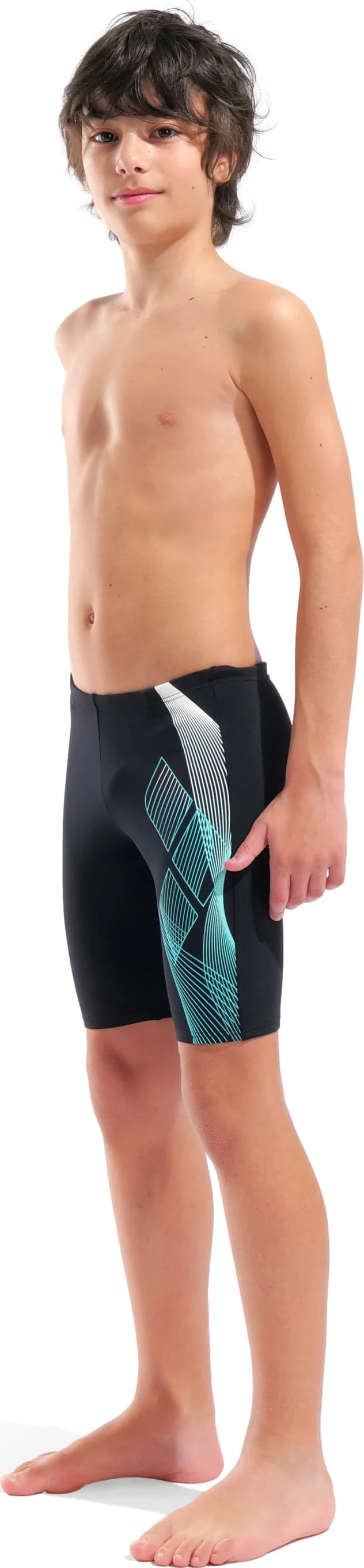 Шорти для плавання для хлопчиків Arena SEA WATER SWIM JAMMER чорний, бірюзовий Діт 140 см 008995-508