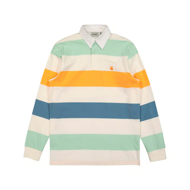 Кофта Carhartt WIP Hooded L/S Henwick Rugby Shirt Henwick Stripe Black I030063 4