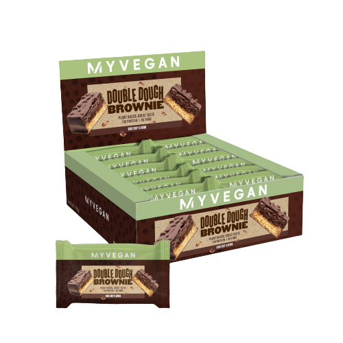 Батончик Myprotein Vegan Double Dough Brownie - 12x60g Chocolate Chip (До 07.25) 2023-10-5509