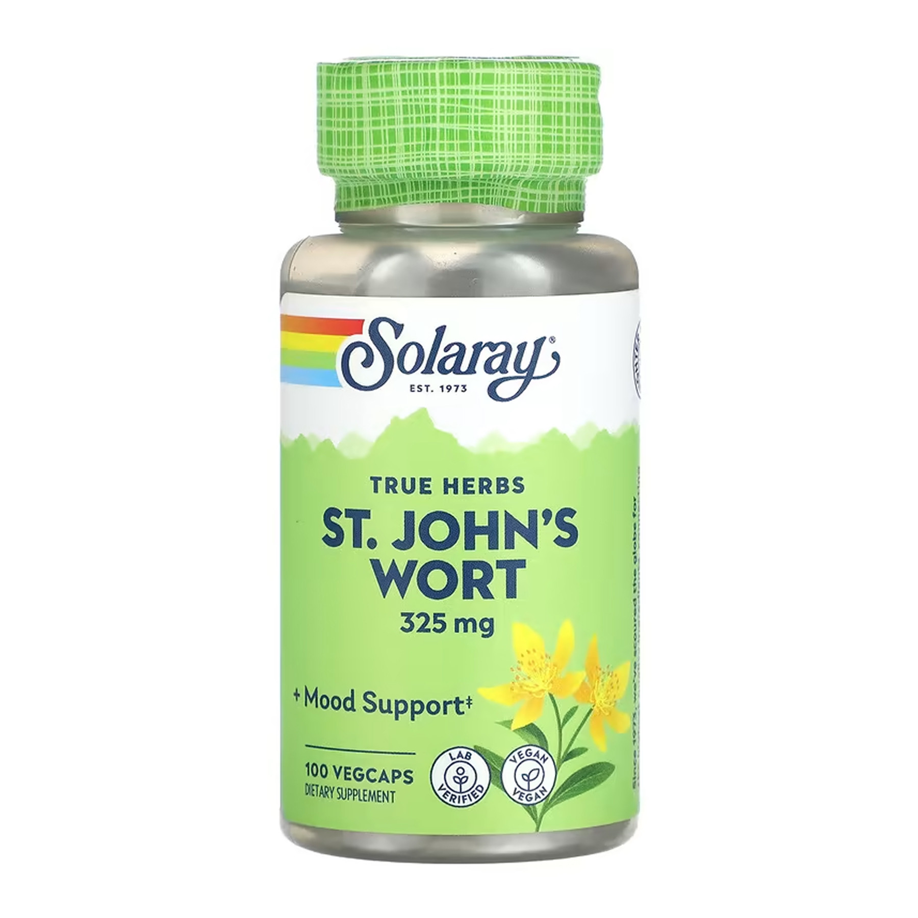 Капсули Solaray St. John's Wort Aerial 325mg - 100 vcaps 2023-10-6727