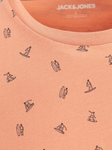 Футболка JJTRISTAN AOP TEE RE 12200341-Shell Coral-Fit:Standard fit Jack&Jones M Кораловий 12200341-SHELL CORAL-FIT: