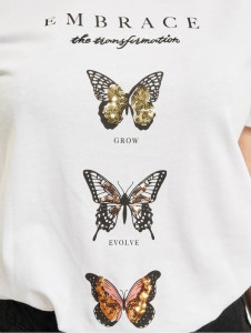 Футболка ONLKITA LIFE REG S/S BUTTERFLY BOX JRS 15235745-Bright White-Print: EMBRACE ONLY M Білий 15235745-BRIGHT WHITE-PRI