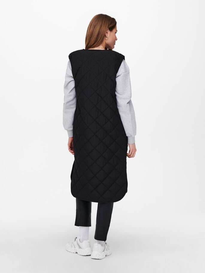 Жилетка ONLNAYRA S/L LONG QUILT VEST CC PNT 15234787-Black ONLY L Чорний 15234787-Black
