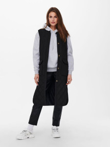 Жилетка ONLNAYRA S/L LONG QUILT VEST CC PNT 15234787-Black ONLY L Чорний 15234787-BLACK