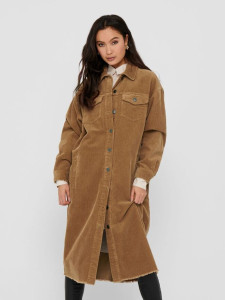 Сорочка ONLBITTEN LIFE CORD LONG SHIRT PNT 15235871-Toasted Coconut ONLY M Коричневий 15235871-TOASTED COCONUT