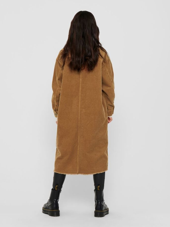 Сорочка ONLBITTEN LIFE CORD LONG SHIRT PNT 15235871-Toasted Coconut ONLY M Коричневий 15235871-Toasted Coconut