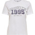 Футболка ONLKITA REG S/S COLLEGE TOP BOX JRS 15249486-Bright White-Print:BROOKLYN ONLY S Білий 15249486-Bright White-Pri