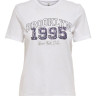 Футболка ONLKITA REG S/S COLLEGE TOP BOX JRS 15249486-Bright White-Print:BROOKLYN ONLY S Білий 15249486-BRIGHT WHITE-PRI
