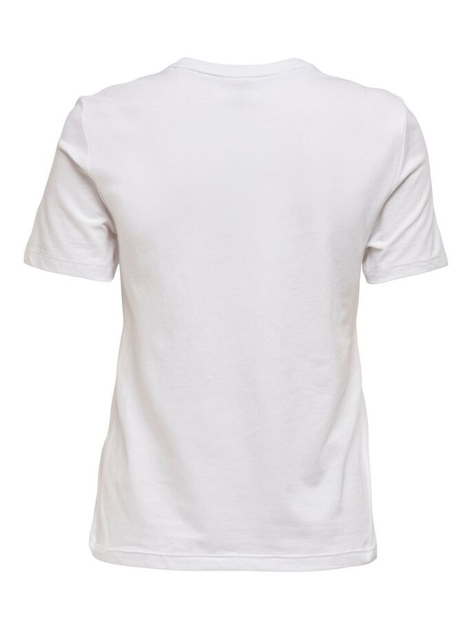 Футболка ONLKITA REG S/S COLLEGE TOP BOX JRS 15249486-Bright White-Print:BROOKLYN ONLY S Білий 15249486-Bright White-Pri