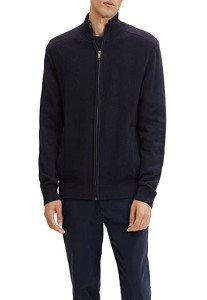 Кардиган basic structured knit jacket 1032303-13160 Tom Tailor L Темно-синій 1032303-13160