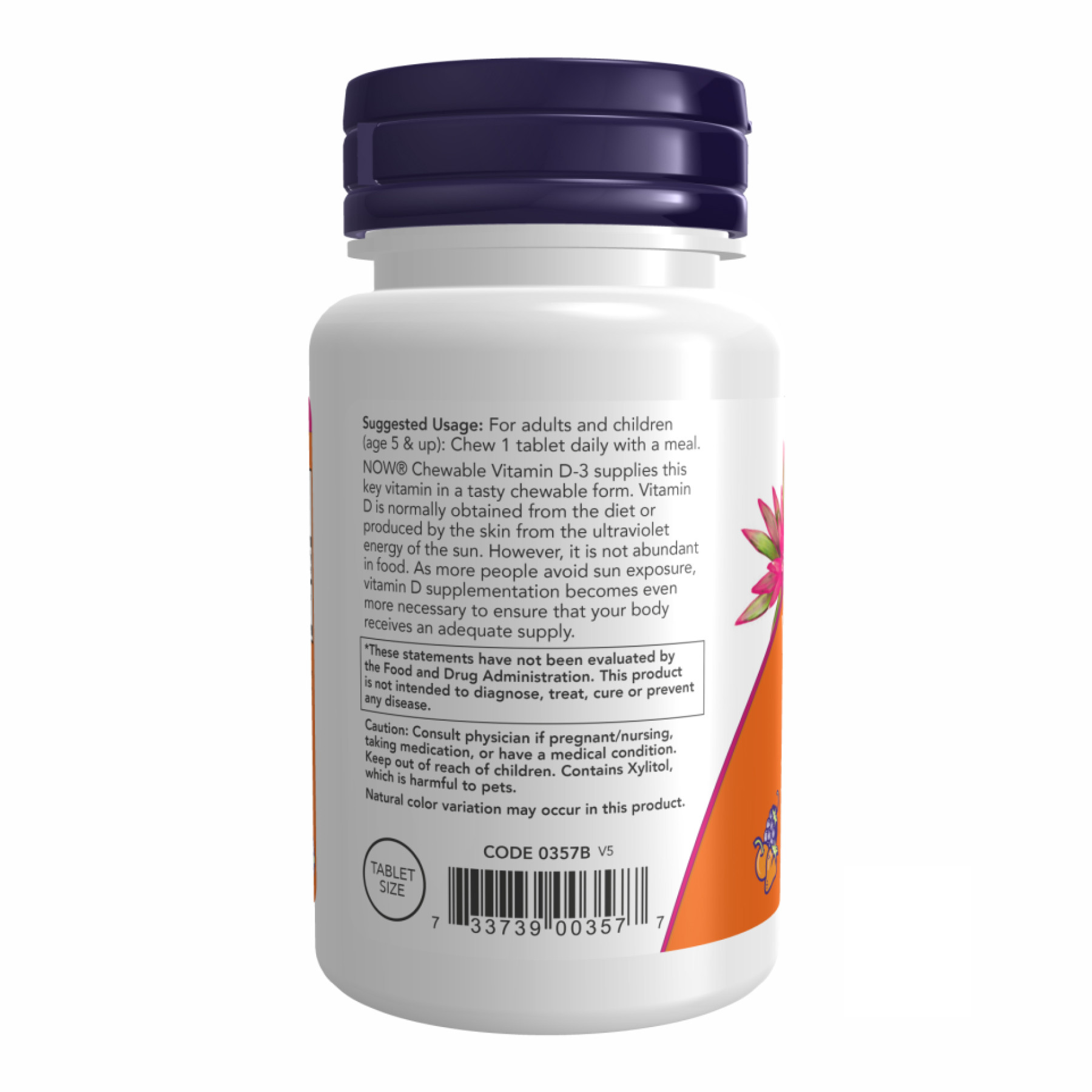Капсули VIT D-3 1000 IU Fruity Chew - 180 loz 2022-09-1183