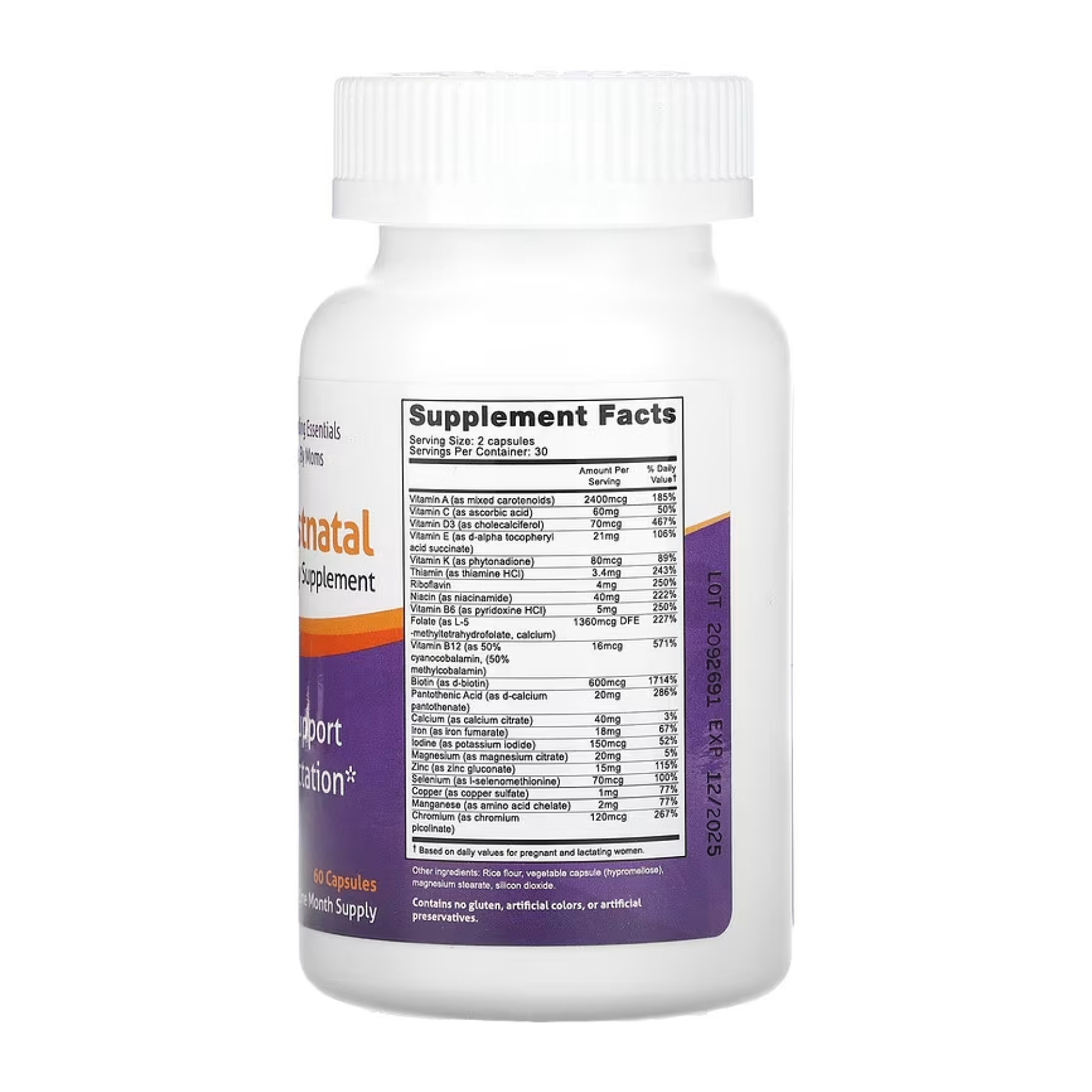Капсули Fairhaven Health Milkies Nursing Postnatal Breastfeeding Multivitamin - 60 caps 2023-10-4761