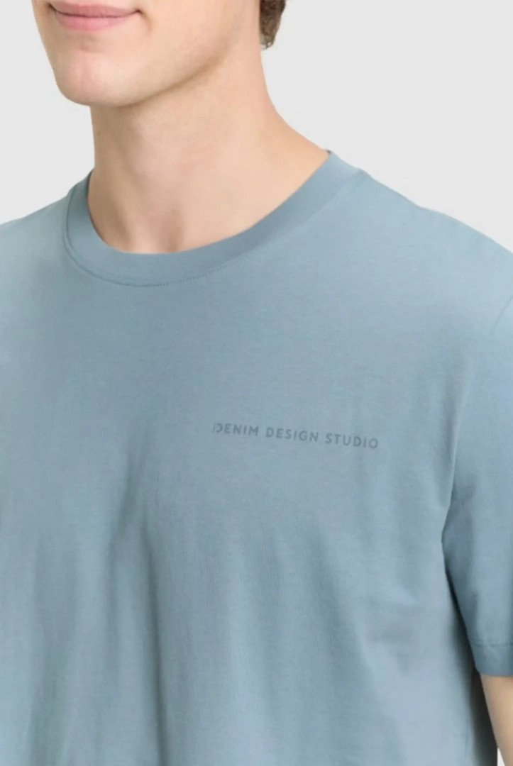 Футболка T-SHIRT SOLID 1050791-30118 Tom Tailor L Блакитний 1050791-30118