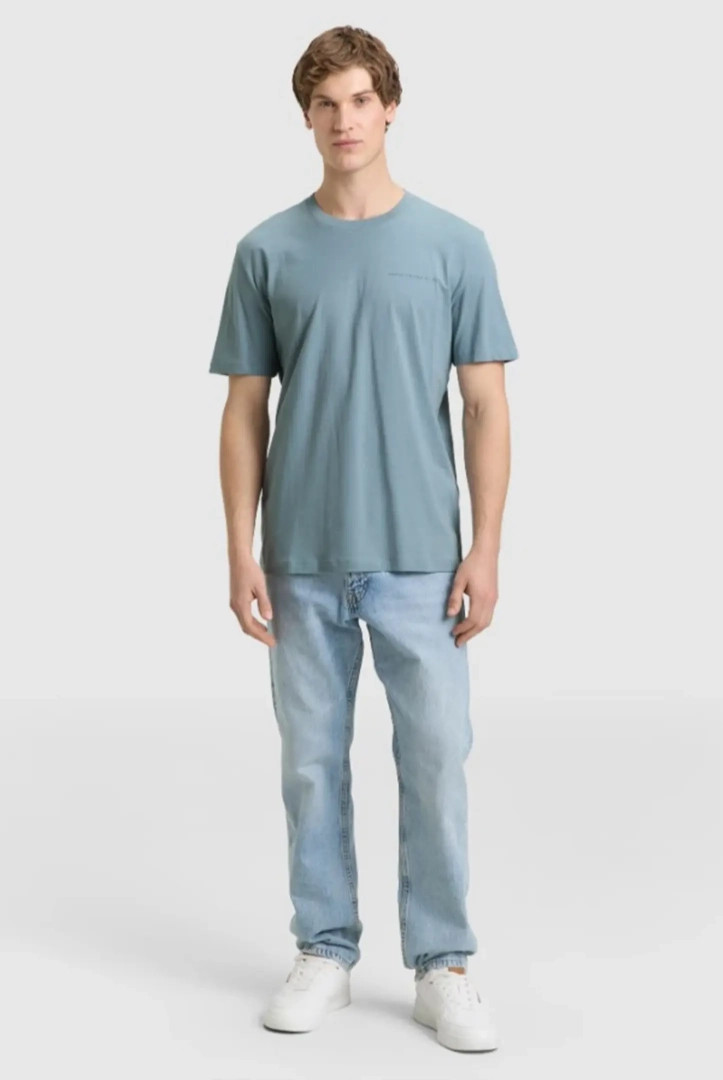 Футболка T-SHIRT SOLID 1050791-30118 Tom Tailor L Блакитний 1050791-30118