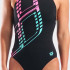 Купальник закритий для жінок Arena GRAPHIC SWIMSUIT SWIM PRO L чорний, блакитний, рожевий Жін 42 010809-580