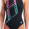 Купальник закритий для жінок Arena GRAPHIC SWIMSUIT SWIM PRO L чорний, блакитний, рожевий Жін 42 010809-580