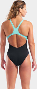 Купальник закритий для жінок Arena GRAPHIC SWIMSUIT SWIM PRO L чорний, блакитний, рожевий Жін 42 010809-580