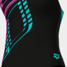 Купальник закритий для жінок Arena GRAPHIC SWIMSUIT SWIM PRO L чорний, блакитний, рожевий Жін 42 010809-580