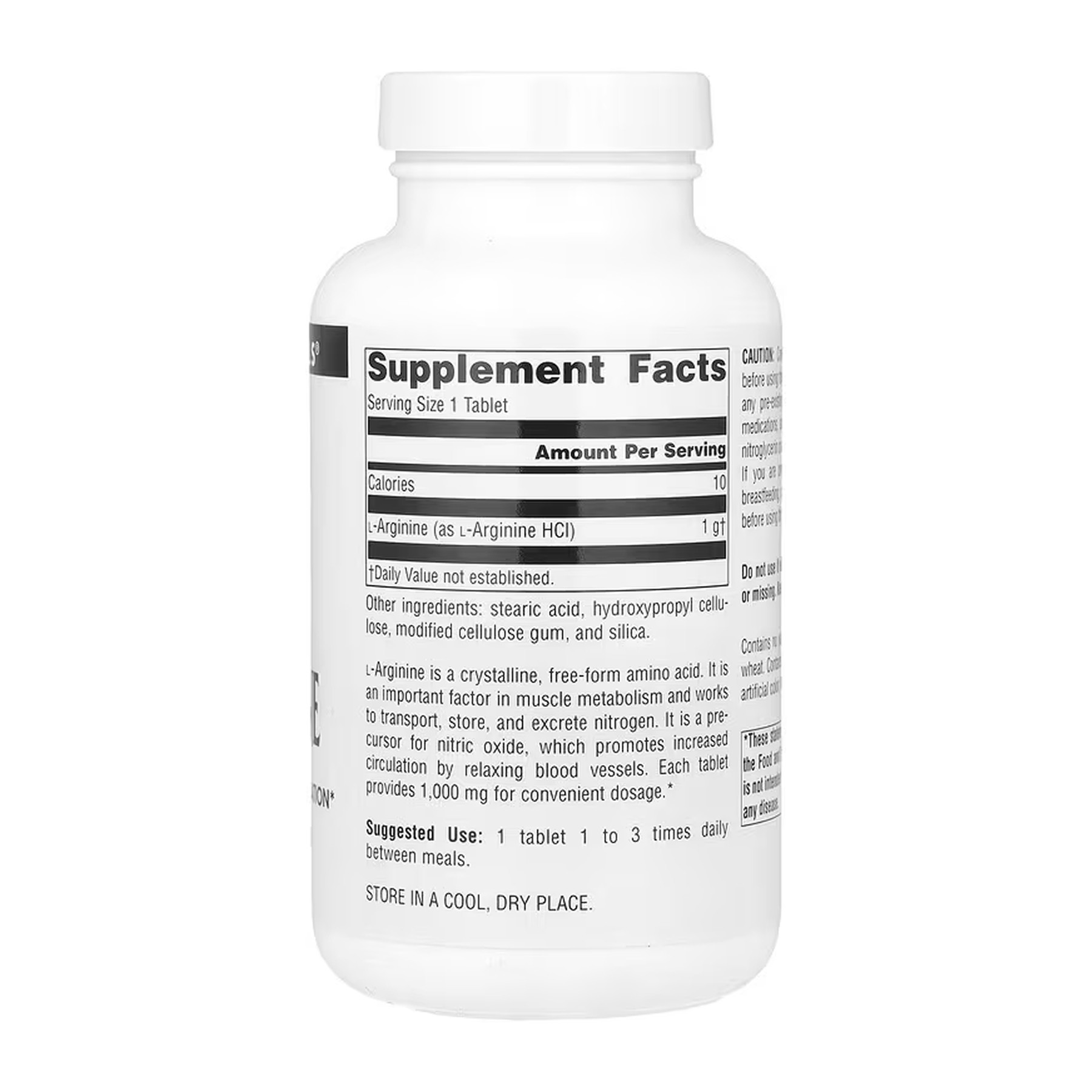 Таблетки Source Naturals L-Arginine 1000 mg - 100 tabs 2023-10-6148