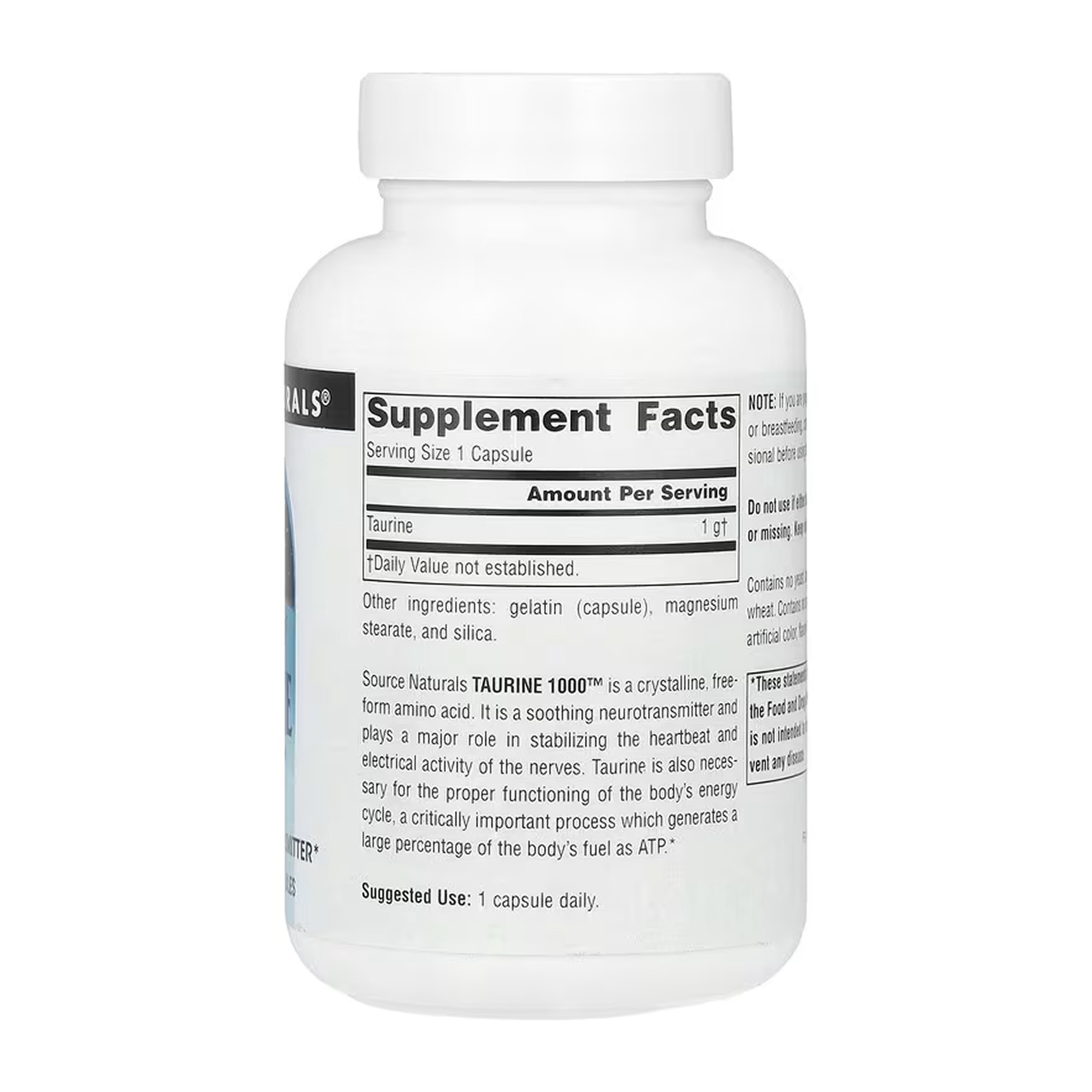 Капсули Source Naturals Taurine 1000™ 1000 mg - 60 caps 2023-10-6152