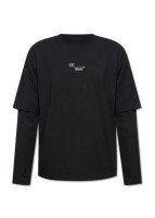 Футболка Black crewneck T-shirt from Off-White OMAB087F23