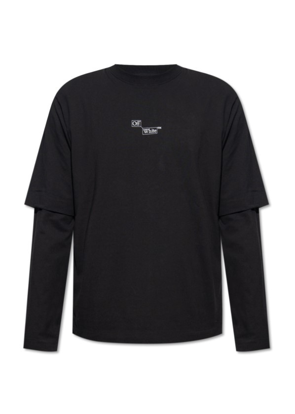 Футболка Black crewneck T-shirt from Off-White OMAB087F23