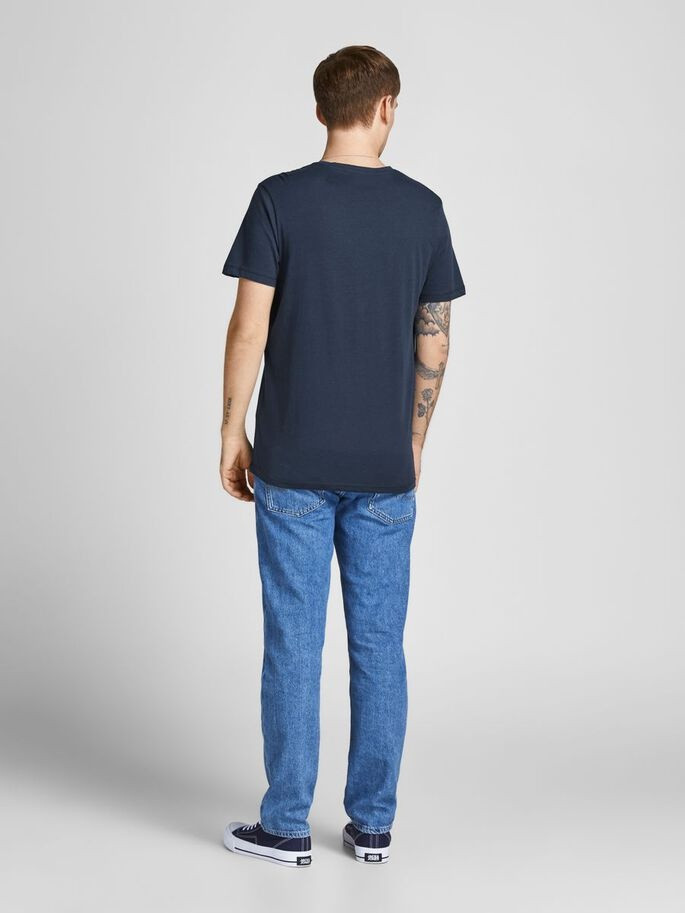 Футболка JORBRADY TEE SS CREW NECK SN 12205503-Navy Blazer-Fit:STD/SOLID Jack&Jones L Темно-синій 12205503-NAVY BLAZER-FIT: