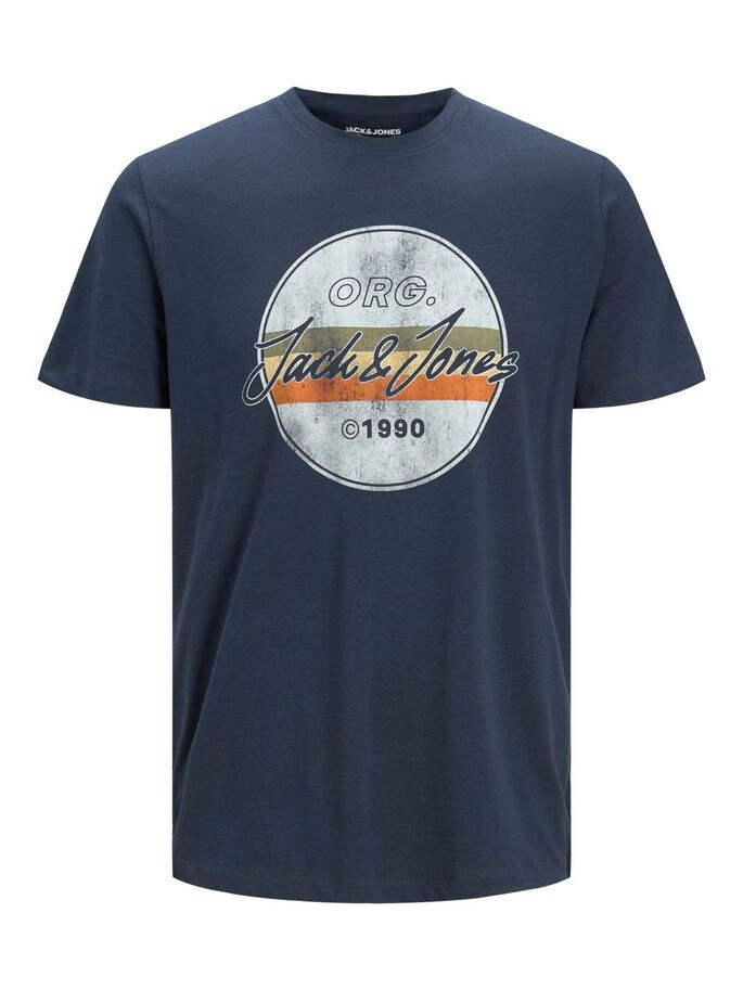 Футболка JORBRADY TEE SS CREW NECK SN 12205503-Navy Blazer-Fit:STD/SOLID Jack&Jones L Темно-синій 12205503-NAVY BLAZER-FIT: