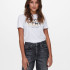 Футболка ONLKITA LIFE REG S/S HALF SEQ TOP JRS 15242222-Bright White-Print:DECADENT ONLY M Білий 15242222-Bright White-Pri